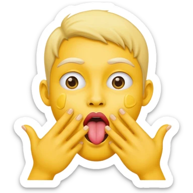 emoji che lecca 😛🫱🫲con queste due mani sticker