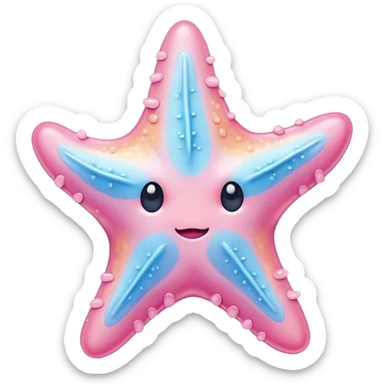 pastel melted starfish sticker