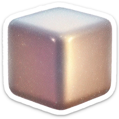 Shimmery cube sticker