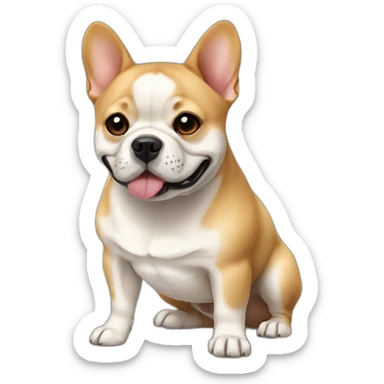 french bulldog shiba inu black snout sticker