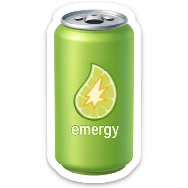 pastel lime green can that says "Energy"  sticker