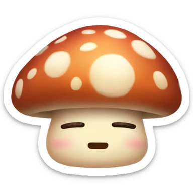 sleeping mushroom chara sticker