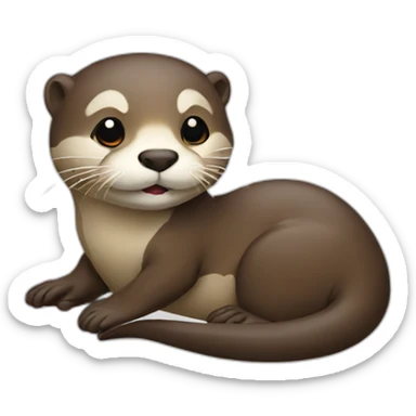 Coy otter sticker