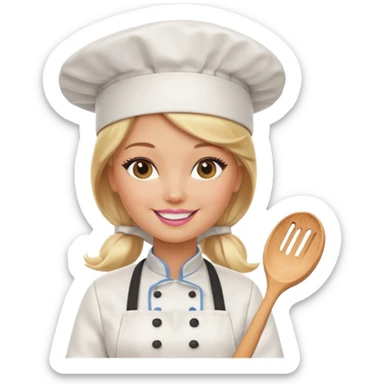 Barbie chef sticker