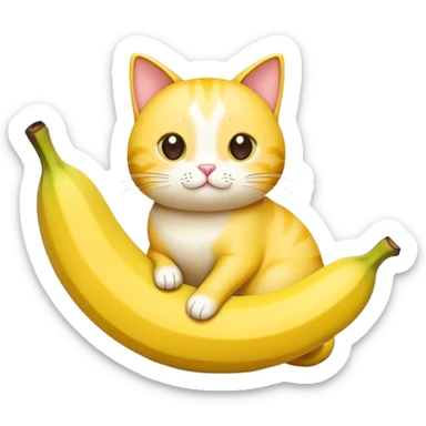 make a banana cat  sticker