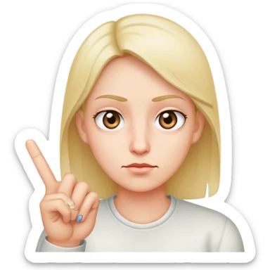 Rolling eyes with middle finger up sticker