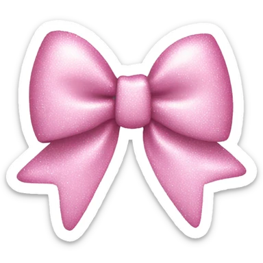 sparkly pastel pink bow sticker