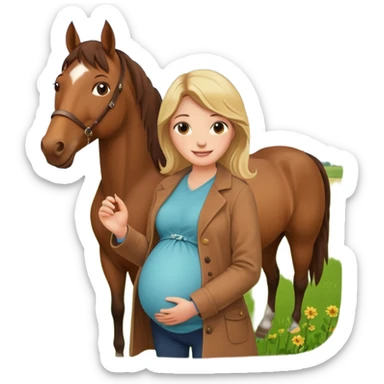 maternity with horce sticker