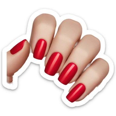 Red nails sticker