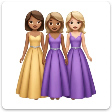 girls in a prom sticker