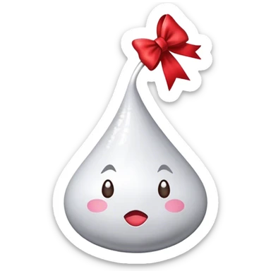 Hershey kiss with bow on top sticker