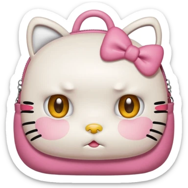 Hello Kitty Face with Bags Under Eyes sticker