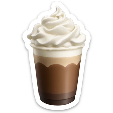 Starbucks mocha frap with whip cream sticker
