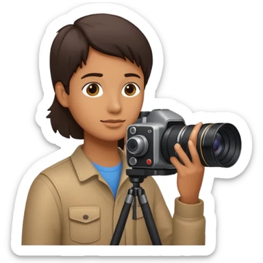 photographer taking a photo side view sticker