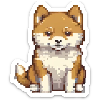 Shiba Inu sitting in a movie theater, variation 2 sticker