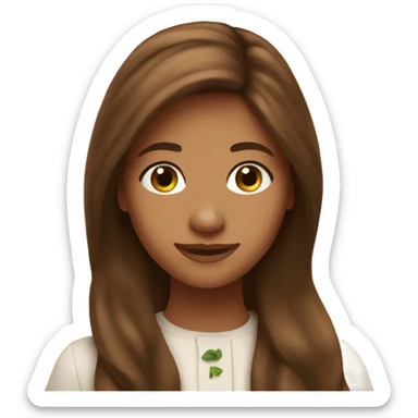 Girl long brown hair at Olive Garden restaurant  sticker