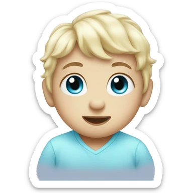 Cute Baby blue heart  sticker