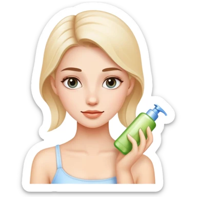 Girl skincare sticker