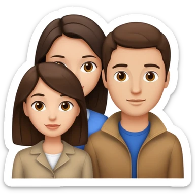 A couple the girl is brunette and the guy too sticker