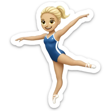Artistic gymnast blonde with a ball sticker