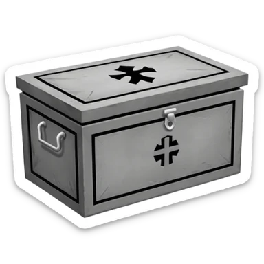 concrete container for casket to go inside of in the cemetery sticker