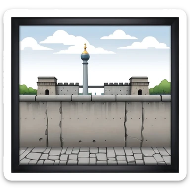 berlin wall long in front without man sticker
