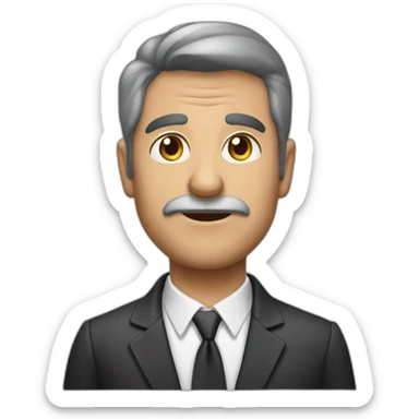 hombre calvo 61 años sticker