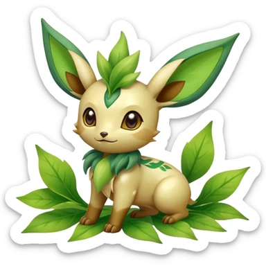 Shiny Exotic Leafeon-Bayleaf-Hybrid-Creature sticker