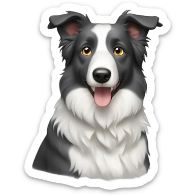 Grey border collie sticker