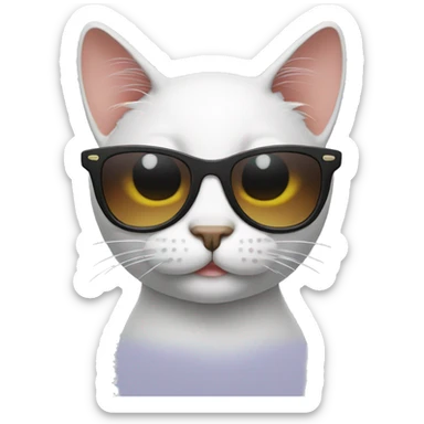 Cat with sunglasses sticker