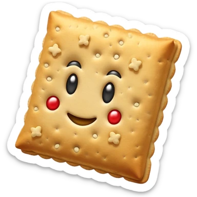 un tas de crackers carré aux graines sticker