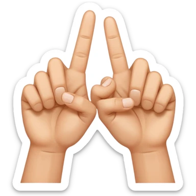 middle finger twice  sticker