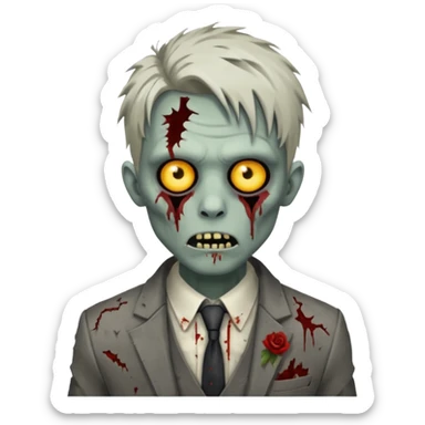 Zombie estiloso sticker