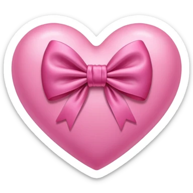 A pink heart with bow sticker
