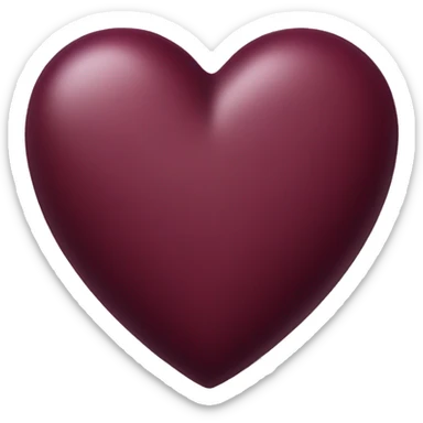 Burgandy heart sticker