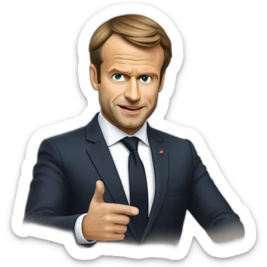 Emannuel macron qui joue sticker