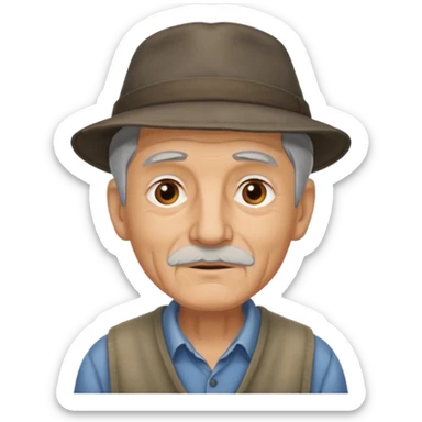 abuelo de pueblo cerrado sticker