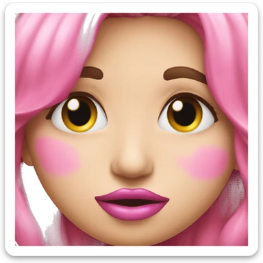 Kiss but pink and shiny  sticker