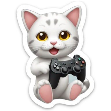 gatinho gamer sticker