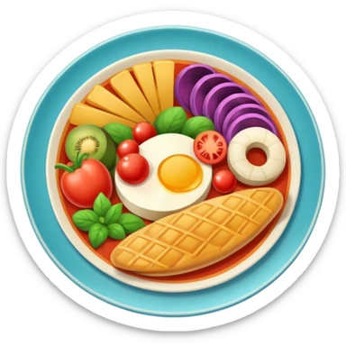 fancy meal sticker