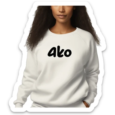 Alo yoga sweatshirt that says Alo on it sticker
