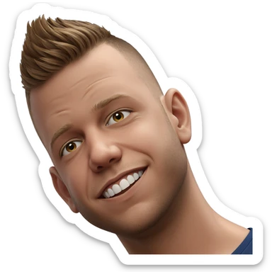 focused portrait of a boy sticker