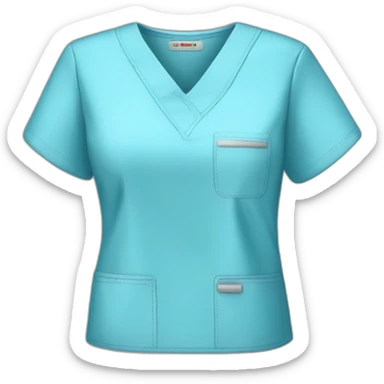 light blue scrub top for nurses sticker