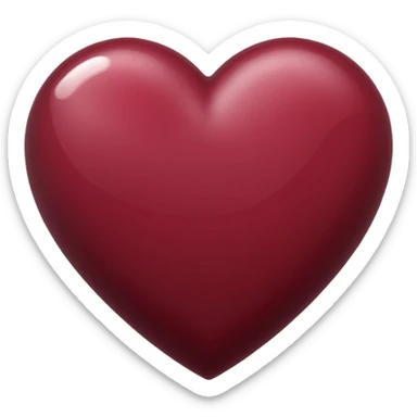 Maroon heart sticker