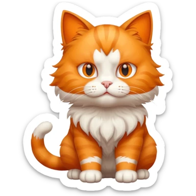 As un gato que este  fuerte que se vea todo el cuerpo sticker