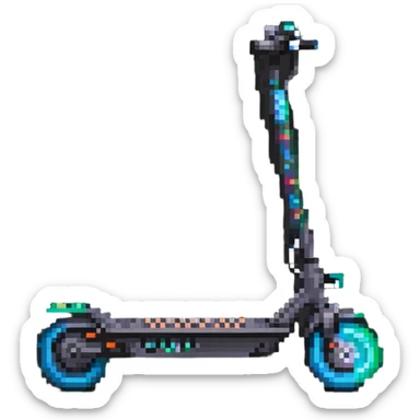 electric scooter with battery indicator sticker