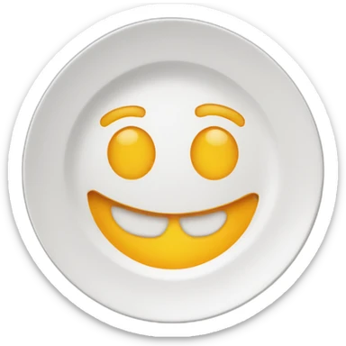 smile plate food and cutlery sticker
