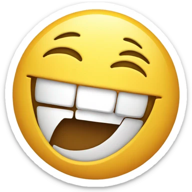 Laughing face sticker