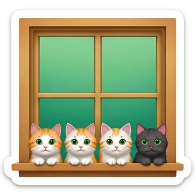 Cats on Windowsills sticker
