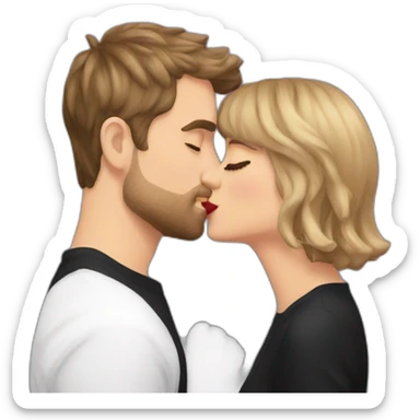 Taylor swift kissing maxime sticker